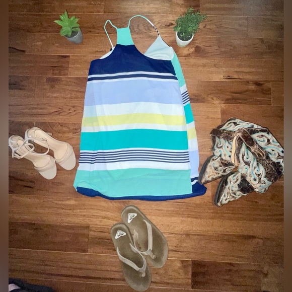 ⭐️NWOT SAVED BY THE DRESS MINT AND NAVY STRIPED TANK SHORT DRESS SZ SM - Picture 13 of 15